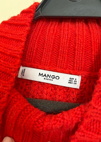 Kırmızı Örgü Kadın Kazak - Görsel 4