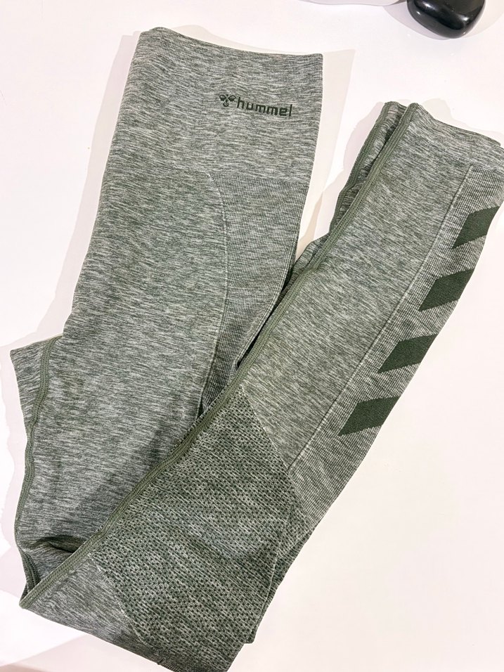Gri-yeşil Hummel Spor Uzun Tayt - Görsel 4