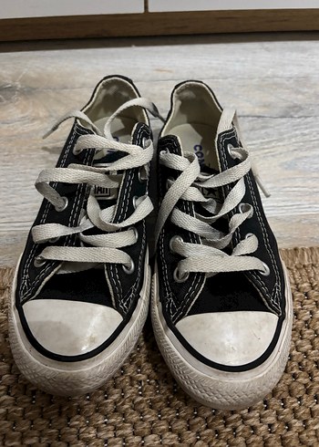 Siyah Kız Çocuk Converse Sneakers - Görsel 2