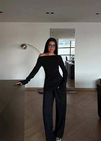 Siyah Kadın Uzun Kollu Takım - Görsel 3