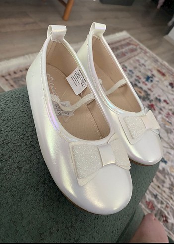 Kız Çocuk Beyaz Fiyonklu Babet - Görsel 2