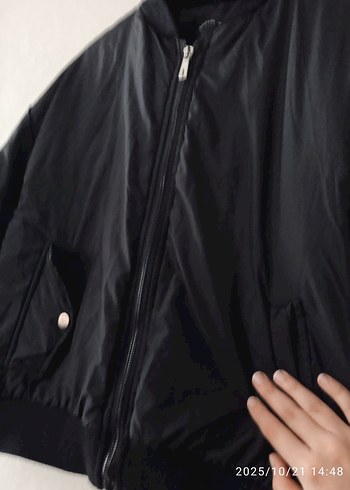 Düğmeli Siyah Kadın Günlük Ceket - Görsel 4