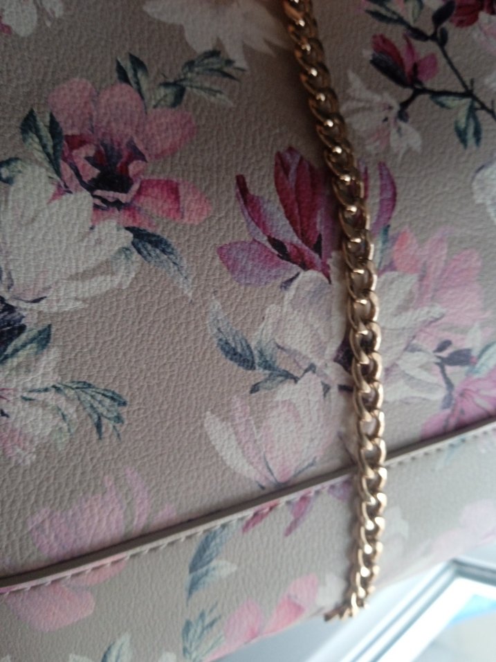 Pembe Çiçekli Pilili Kadın Çanta - Görsel 3