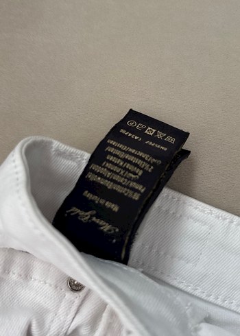 Beyaz Kadın Mavi marka Mini Kot Şort - Görsel 4