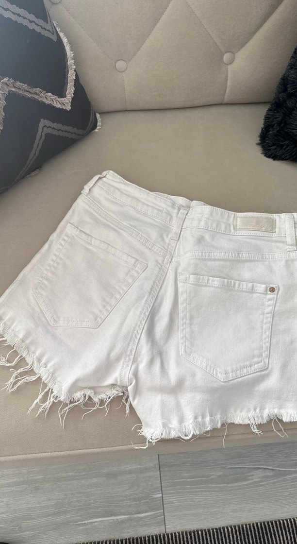 Beyaz Kadın Mavi marka Mini Kot Şort - Görsel 2