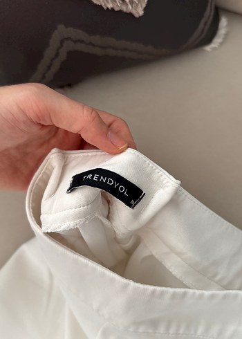 Trendyolmilla şort etek beyaz - Görsel 2