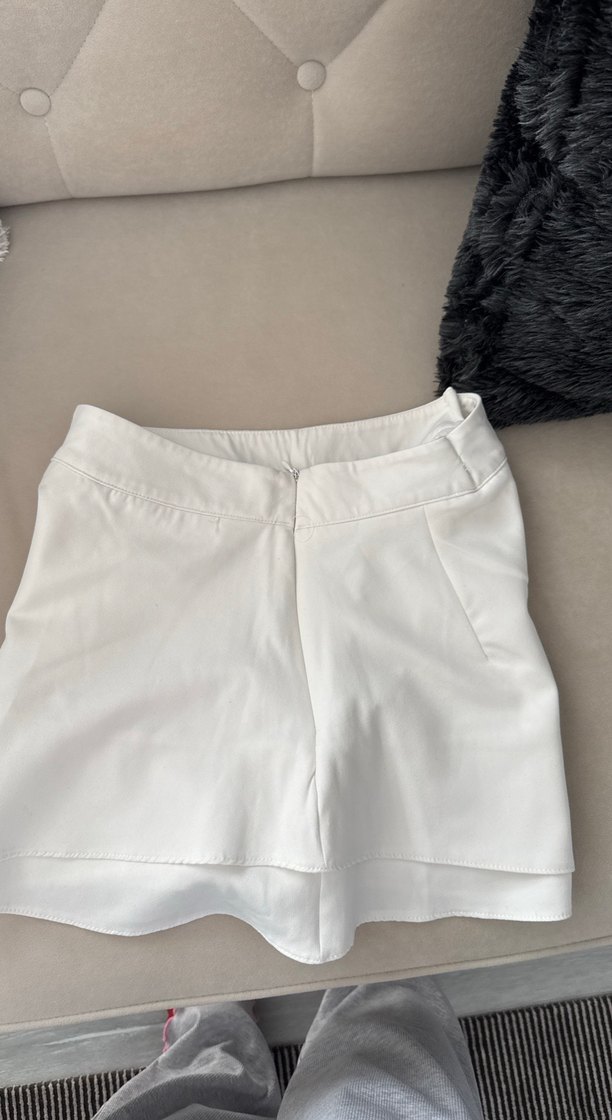 Trendyolmilla şort etek beyaz - Görsel 3