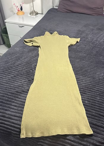 Mango Haki Triko Yakalı Uzun Elbise - Görsel 3