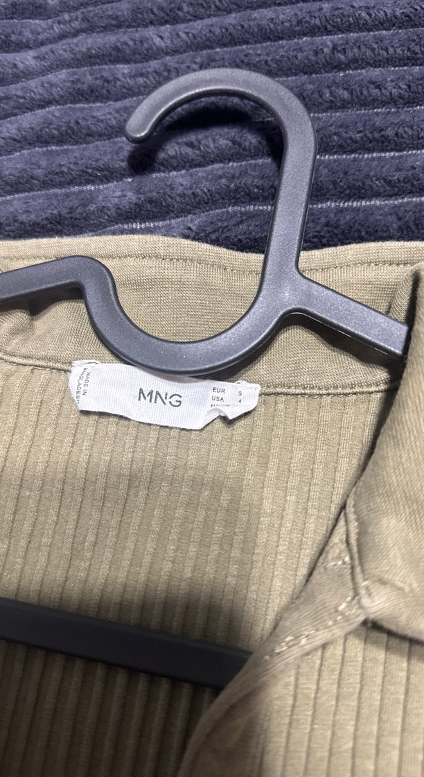 Mango Haki Triko Yakalı Uzun Elbise - Görsel 2