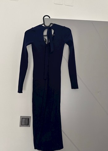 Adil Işık Uzun Kollu Lacivert  Triko Elbise - Görsel 2