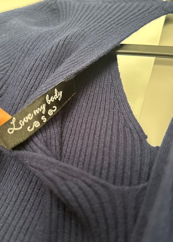 Adil Işık Uzun Kollu Lacivert  Triko Elbise - Görsel 3