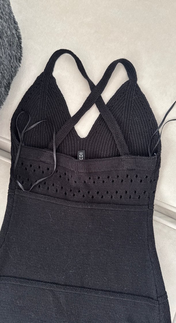 hm çapraz askılı örme elbise - Görsel 3