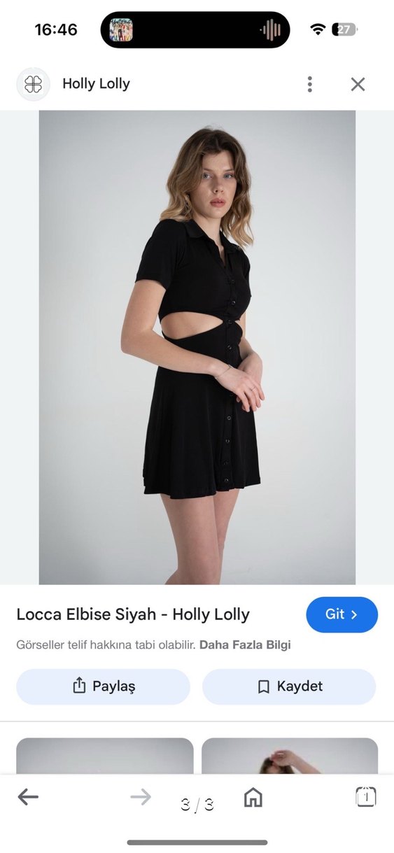 Holly lolly Siyah Midi Goth Elbise - Görsel 2