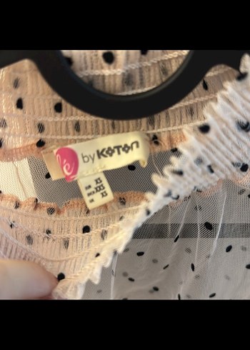 Puantiyeli Transparan Uzun Kollu Pembe Bluz - Görsel 2