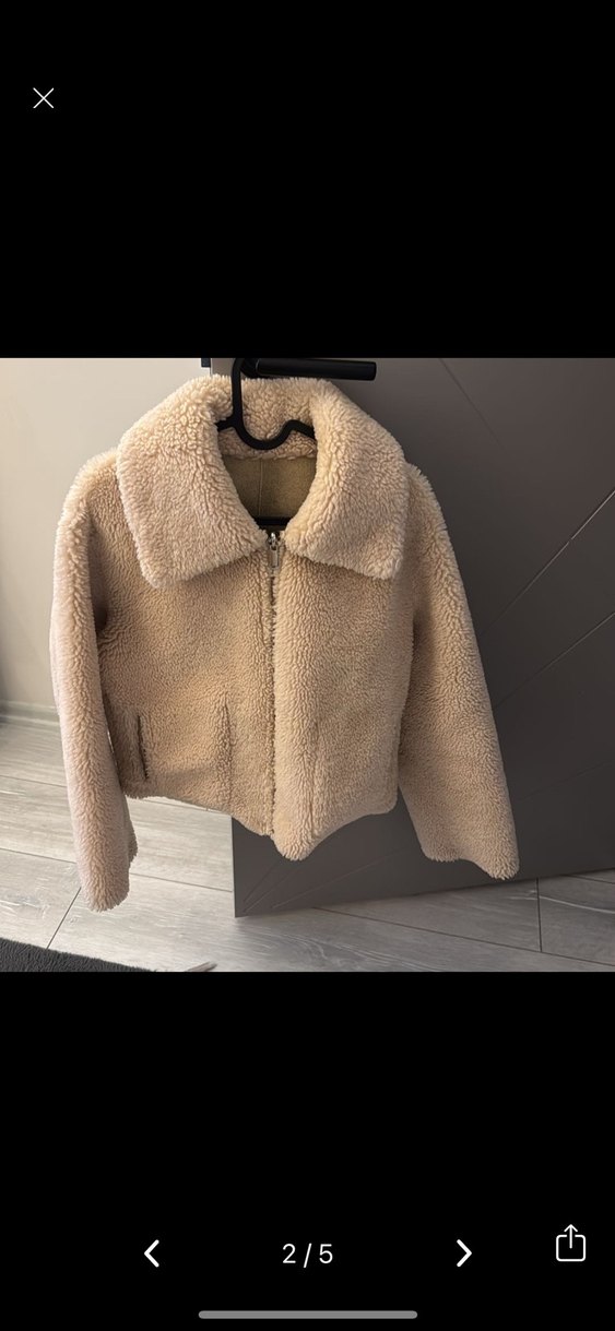 Mango Kürklü Bej Çift taraflı Ceket - Görsel 2