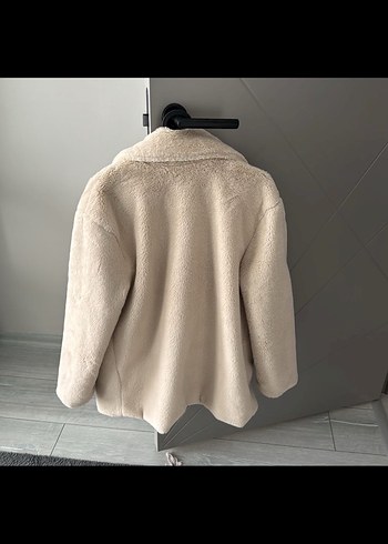 Koton Bej Midi Peluş Kadın Kaban - Görsel 3