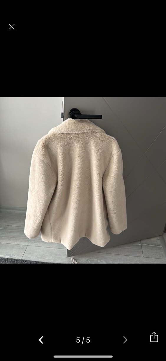 Koton Bej Midi Peluş Kadın Kaban - Görsel 3