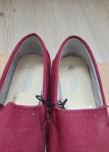 Bordo Erkek Günlük Espadril Ayakkabı Velcro - Görsel 3