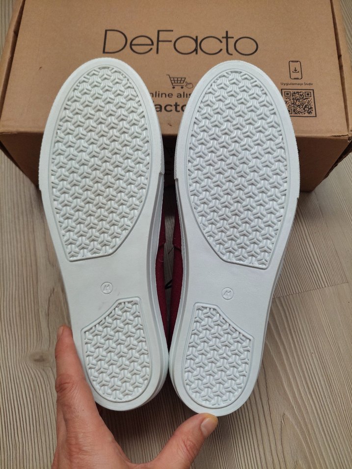 Bordo Erkek Günlük Espadril Ayakkabı Velcro - Görsel 4