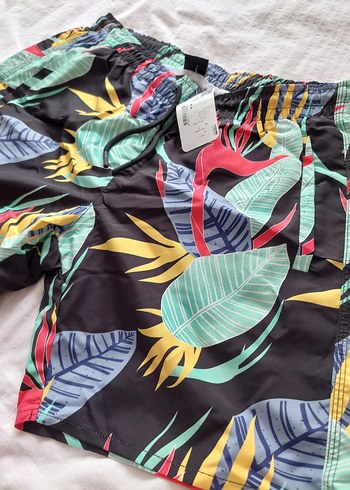 Renkli Erkek Mini Rahat Kesim Deniz Şortu - Görsel 2