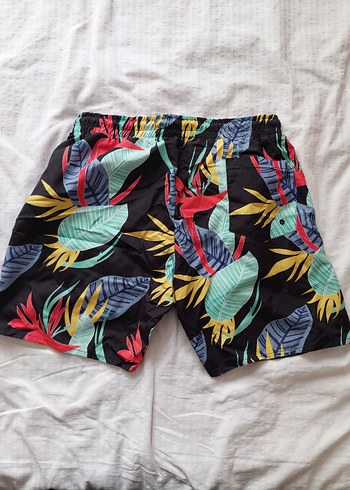 Renkli Erkek Mini Rahat Kesim Deniz Şortu - Görsel 3