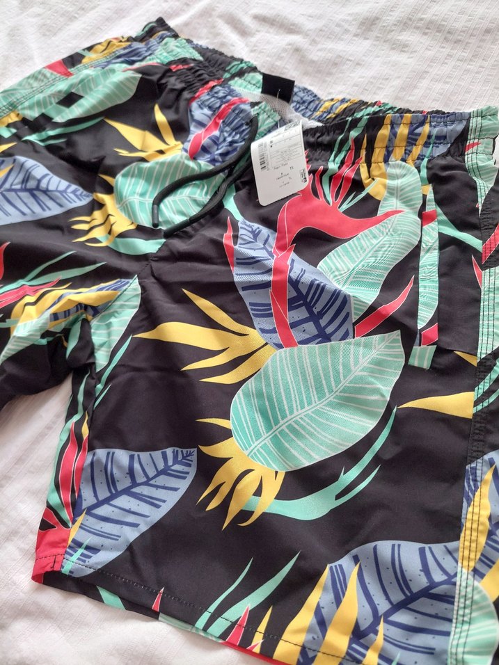 Renkli Erkek Mini Rahat Kesim Deniz Şortu - Görsel 2