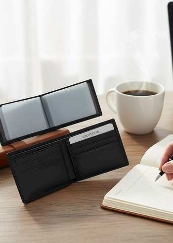 Klasik Şıklık Siyah Erkek Cüzdanı ve Kartlık - Görsel 3