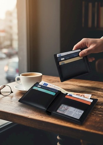 Klasik Şıklık Siyah Erkek Cüzdanı ve Kartlık - Görsel 6