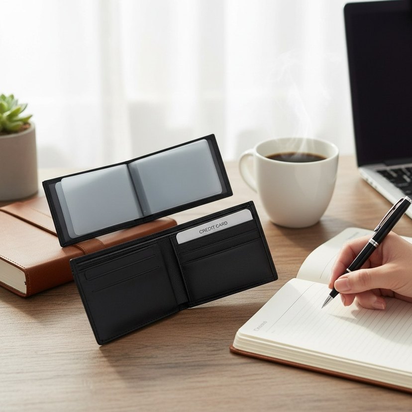 Klasik Şıklık Siyah Erkek Cüzdanı ve Kartlık - Görsel 3