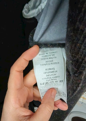 Ramsey Gri Erkek Midi Yün Palto - Görsel 7