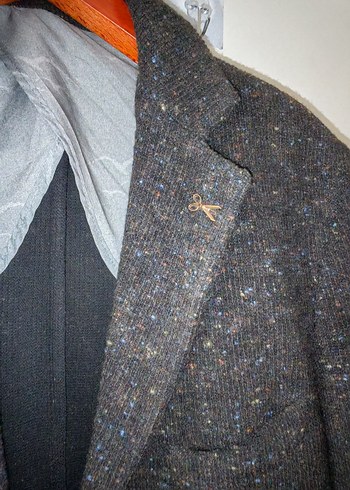 Ramsey Gri Erkek Midi Yün Palto - Görsel 4