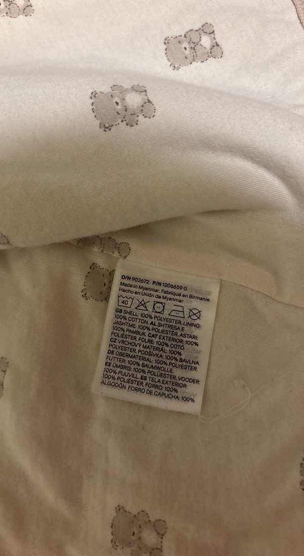 H&M Kapüşonlu Bej Erkek bebek  Peluş Mont - Görsel 5