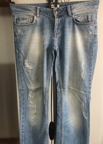 Rahat Kesim normal Boy Açık Mavi Kot Pantolon - Görsel 2