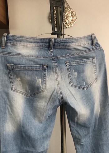 Rahat Kesim normal Boy Açık Mavi Kot Pantolon - Görsel 4