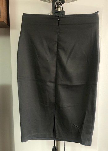 Koyu griKadın Midi Kalem Etek - Görsel 3