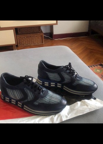 Erkek Lacivert Bağcıklı Blok Topuk Spor Ayakkabı - Görsel 2