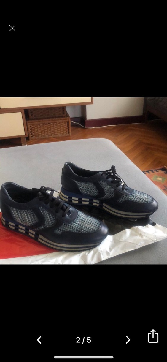 Erkek Lacivert Bağcıklı Blok Topuk Spor Ayakkabı - Görsel 2