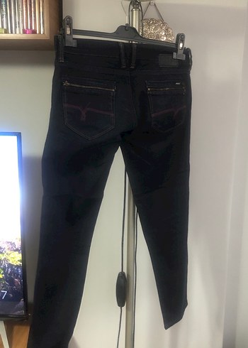 Siyah Midi Boy Kadın Denim Jean - Görsel 3