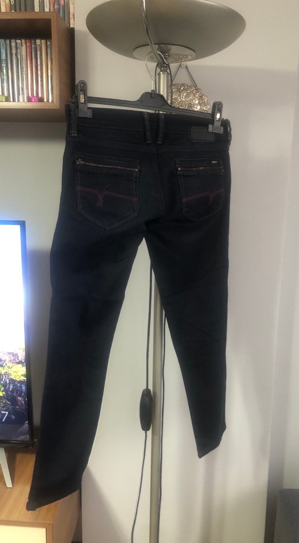 Siyah Midi Boy Kadın Denim Jean - Görsel 3