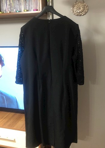 Siyah Midi Kadın Gotik Abiye Elbise - Görsel 4