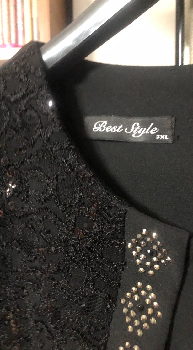 Siyah Midi Kadın Gotik Abiye Elbise - Görsel 3