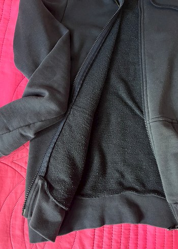 Erkek/kadın lacivert Fermuarlı Yüksek Yakalı Sweatshirt - Görsel 3