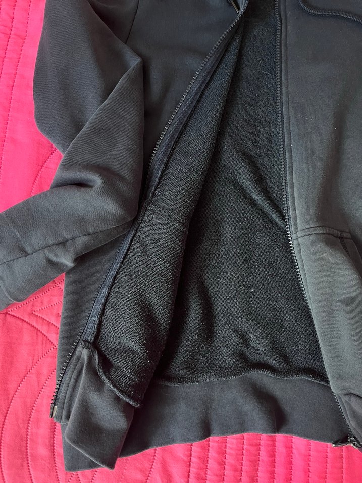 Erkek/kadın lacivert Fermuarlı Yüksek Yakalı Sweatshirt - Görsel 3