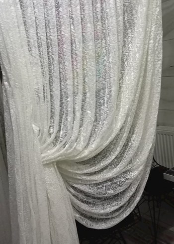 krem fon perde 2 kanat - Görsel 5