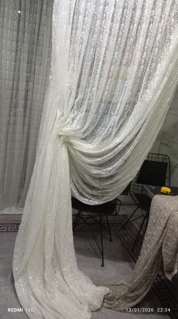 krem fon perde 2 kanat - Görsel 4