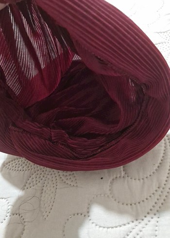 Bordo Pileli Kadın bone - Görsel 2