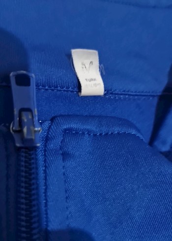 Mavi Fermuarlı Erkek Yüksek Yakalı Sweatshirt - Görsel 3