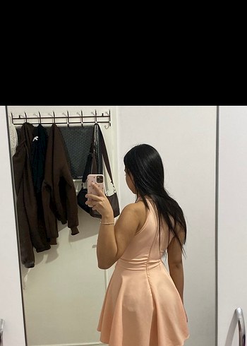 Dantel Detaylı Pembe Mini Elbise - Görsel 3