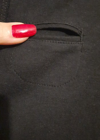 Kadın V Yaka Uzun Kollu Tshirt - Görsel 4