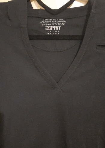 Kadın V Yaka Uzun Kollu Tshirt - Görsel 2